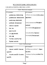 Đề cương ôn tập học kì 1 môn Tiếng Anh Lớp 4